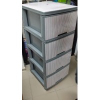 Комод Пластиковий Алеана 123093 "Смужки Рожеві" Сірий.