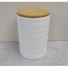 Банку 1 шт 800 мл з бамбуковою кришкою з об'ємним малюнком Лінії 304-903/1