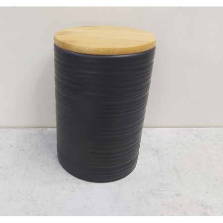 Банка 1 шт 800 мл з бамбуковою кришкою BonaDi 304-922 /1 об'ємним малюнком Лінії