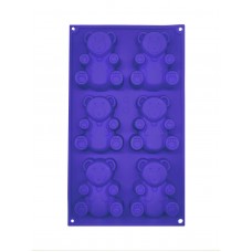 Силіконова форма для випічки "Ведмедики Барні" фіолетова EMPIRE 1040