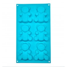 Силіконова форма для випічки "Ведмедики Барні" блакитна EMPIRE 1038
