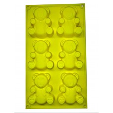 Силіконова форма для випічки "Ведмедики Барні" жовта EMPIRE 1037