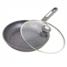 Сковорода Kamille Granite d 26 см із кришкою KM-4272GR