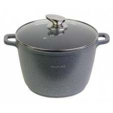 Каструля алюмінієва Kamille 6,2 л 24 х 16,5 см лита з антипригарним покриттям "Granite" з кришкою арт 4427