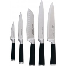 Набір 5 ножів Kamille KM-5132 Sheffield у чорній колоді-підставці