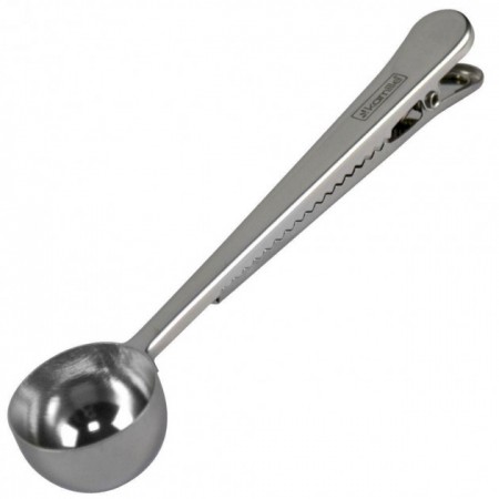 Ложка для кави мірна 20 мл, 17,5 х 3,8 х 2,4 см із затискачем Kamille