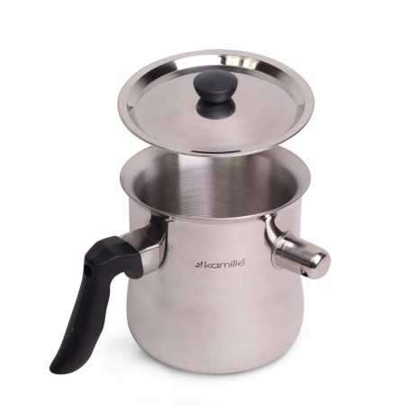 Молоковарка 1 л со свистком и стальной крышкой Kamille 5840