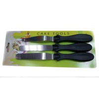 Набір кондитерських шпателів-ножів 3 штуки з нержавіючої сталі 0634