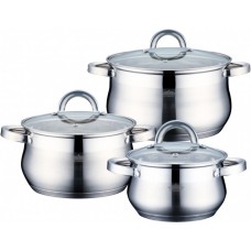 Набір каструль 6 предметів PETERHOF PH-15236 з нержавіючої сталі