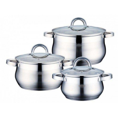 Набір каструль 6 предметів PETERHOF з нержавіючої сталі