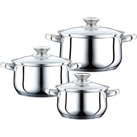 Набір каструль 6 предметів PETERHOF з нержавіючої сталі