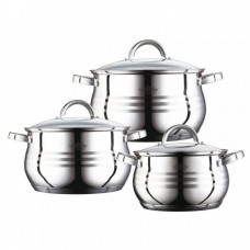 Набір каструль 6 предметів PETERHOF PH-15869 з нержавіючої сталі