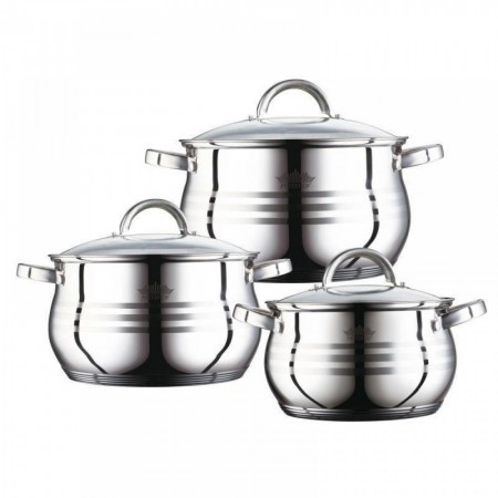 Набір каструль 6 предметів PETERHOF з нержавіючої сталі