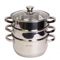 Пароварка Kamille-5815 2-х рівнева d-20 см з нержавіючої сталі