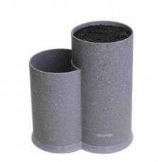 Підставка для ножів Kamille 22 см сірий подвійний мрамур КМ-7607