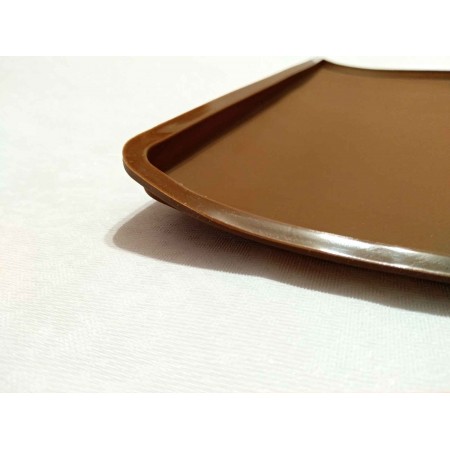 Силіконовий килимок лист A-PLUS 37 х 29 х 1 см коричневий для рулету, пастили та іншої випічки 1914
