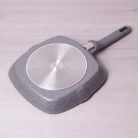 Сковорода-гриль із Kamille d-28 см із гранітним антипригарним покриттям КМ-4278