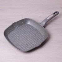 Сковорода-гриль із Kamille d-28 см із гранітним антипригарним покриттям КМ-4278