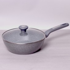 Сковорода-сотейник Kamille Granite d 24 см із кришкою KM-4275GR