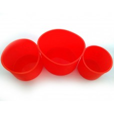 Набір силіконових форм для Великодня 3 шт червоний Hauser