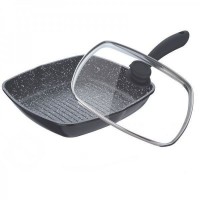 Сковорода - гриль із мармуровим покриттям діаметр 24 см Bohmann BH 1002-24 MRB