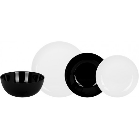 Сервиз столовый Luminarc Diwali BLACK WHITE 19 предметов 4360P LUM 