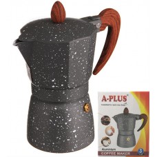 Кавоварка гейзерна 3 чашки 150 мл алюмінієва A-PLUS 2084
