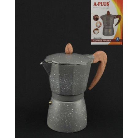 Кофеварка гейзерная 300 мл алюминиевая A-PLUS 2085