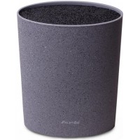 Колода для ножів 22 см пластикова кругла мармур сірий Kamille KAM-7606