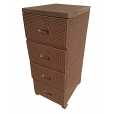 Комод Violet House 0357 Роттанг 38 х 45 х 90 см Coffee