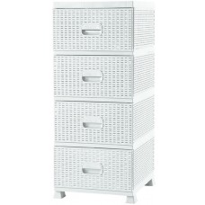 Комод Violet House  Роттанг 38 х 45 х 90 см White 0357/0366