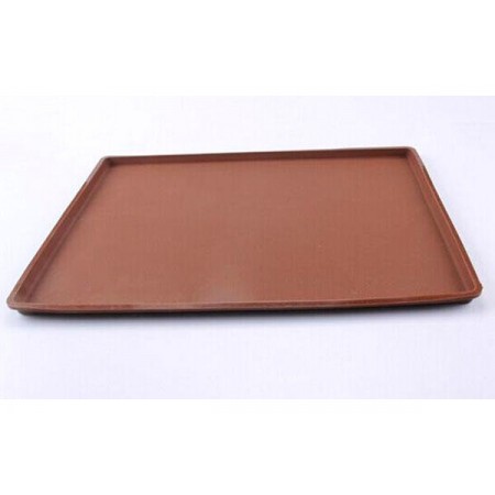 Килимок-деко для приготування пастели та випічки Genes силіконовий з бортиком 40 x 30 x 1 см коричневий 2412