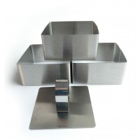 Набір форм для формування салатів та гарніру 3 шт з пресом квадратних RYJ