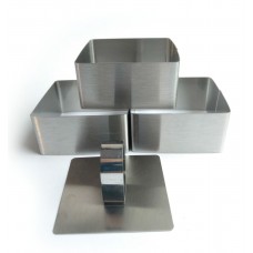 Набір форм для формування салатів та гарніру 3 шт з пресом квадратних RYJ