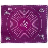 Силіконовий килимок 50 х 40 см з розміткою фіолетовий SnS