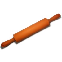 Скалка для розкочування тіста A-PLUS силіконова 45 см оранжева