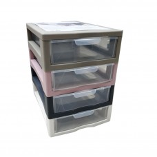 Комод-міні пластиковий 4 яруси 27 х 19 х 27 см Алеана 127015 кольоровий