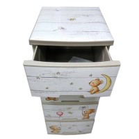 Комод Пластиковий Алеана "Ведмежата" Кремовий 123093