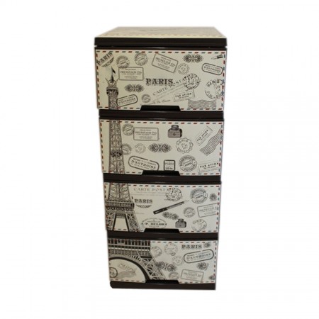 Комод Пластиковий Алеана "Єйфелева Вежа" коричневий 123093