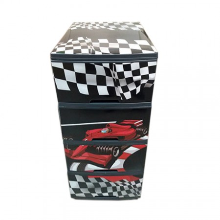 Пластиковий комод "АЛЕАНА" Ралі темно сірий