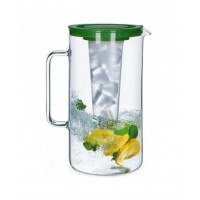 Глек 2,5 л з ємністю для льоду прозорий/зелений Simax 2544/L SIM