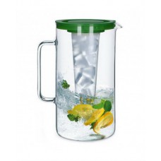 Глек 2,5 л з ємністю для льоду прозорий/зелений Simax 2544/L SIM