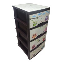 Комод Пластиковий Алеана "Сови" Коричневий 123093