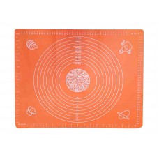 Силіконовий килимок для розкочування та випікання тіста 40 х 50 см помаранчевий Genes 2186