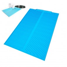 Силіконовий килимок Ytech для сушіння посуду 39 х 25 см блакитний 18743