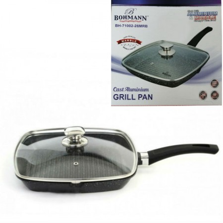 Сковорода-гриль з мармуровим покриттям діаметр 28 см