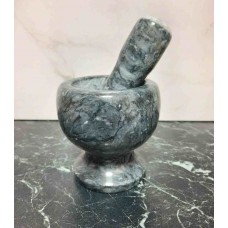 Ступка з маточкою чорна кам'яна Benson 1010