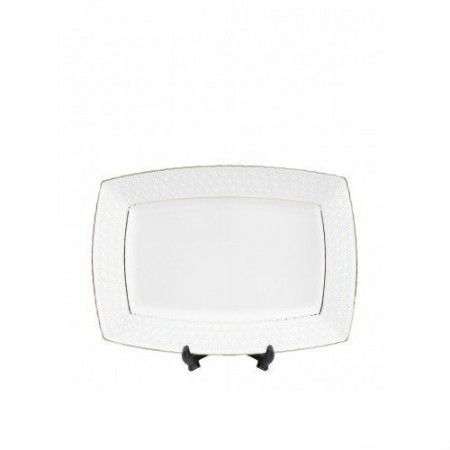 Тарілка фарфорова 17 см прямокутна Interos Снігова Королева