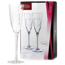 Набір келихів 170 мл для шампанського 2 шт Cristal D`Arcues Diamax Lovely