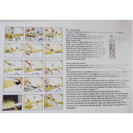 Кондитерський шприц прес дозатор з 8 насадками для кремів та 13 насадками для печива Cookie Press 760-ММ